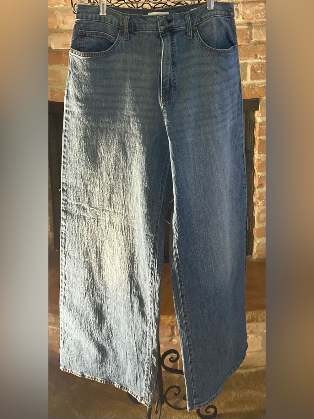 Jessica Simpson Women’s Freesia High Rise Wide Leg Jeans in Blue Wash